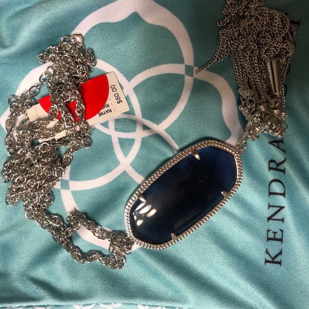 Kendra Scott Rayne necklace navy blue.